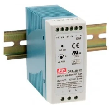 Блок питания на DIN-рейку, 12В, 3,34А, 40Вт Mean Well